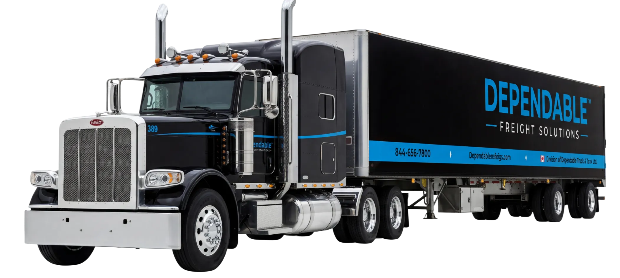 black freight truck